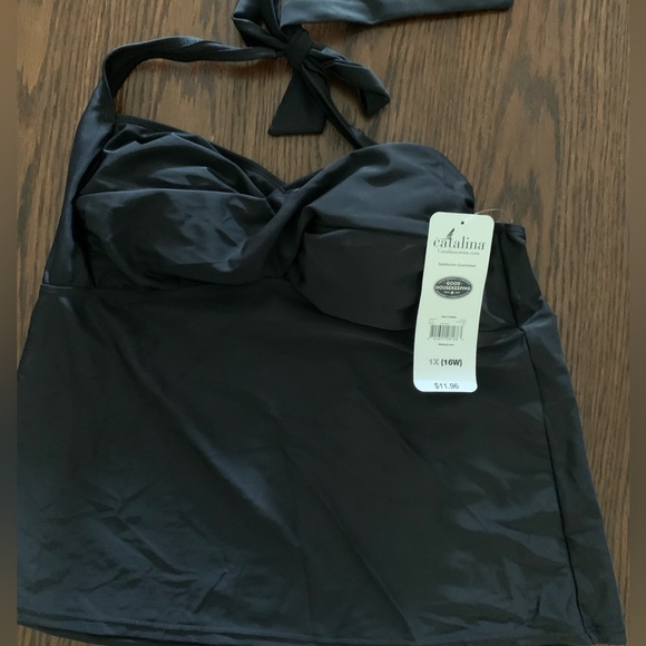 Women’s Bathing suit top black size1X (16W) - Picture 2 of 3